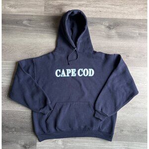 Vintage Cape Cod Navy Blue Hoodie By Jerzees (early 2000’s) Super Sweats Adult M